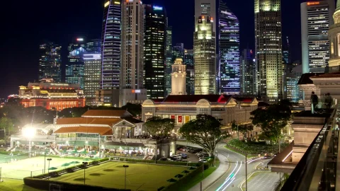 Free Stock Video Singapore Cityscape With Skyscrapers Live Wallpaper - Free Live Wallpaper