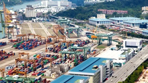 Free Stock Video Singapore Trading Port In Fast Motion Live Wallpaper - Free Live Wallpaper