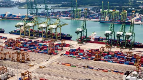 Free Stock Video Singapore Trading Port And Cranes Time Lapse Live Wallpaper - Free Live Wallpaper