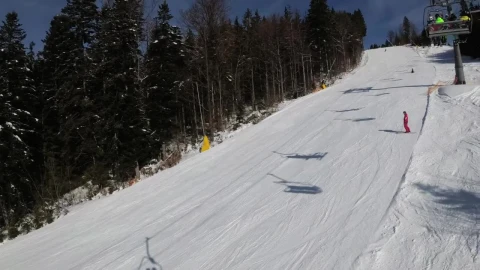 Free Video Stock Ski Lift Shadows In The Mountain Track Live Wallpaper - Free Live Wallpaper
