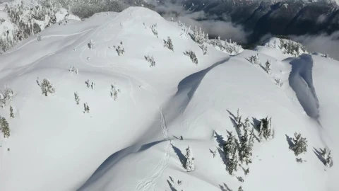 Free Video Stock Skiers On Top Of A Snowy Mountain In Canada Live Wallpaper - Free Live Wallpaper