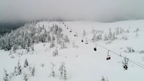 Free Video Stock Skiers Traveling To The Ski Resort On The Mountain Live Wallpaper - Free Live Wallpaper
