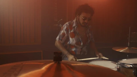 Free Video Stock Skilled Drummer Playing In A Studio Live Wallpaper - Free Live Wallpaper