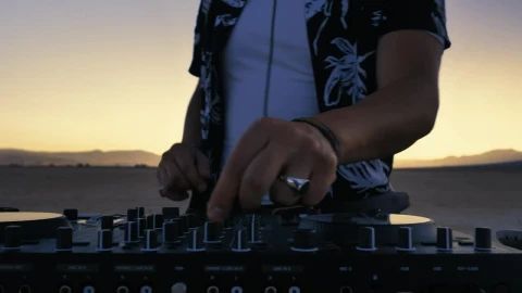 Free Video Stock Skillful Hands Of A Dj Mixing Music Outdoors Live Wallpaper - Free Live Wallpaper