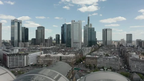Free Video Stock Skyline View Of Frankfurt And Its Buildings Live Wallpaper - Free Live Wallpaper