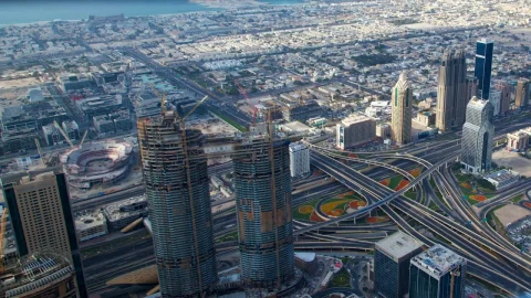 Free Video Stock Skyscapers Roads And The Suburbs In Dubai Live Wallpaper - Free Live Wallpaper