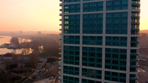 Free Video Stock Skyscraper And The City In The Sunset Live Wallpaper - Free Live Wallpaper