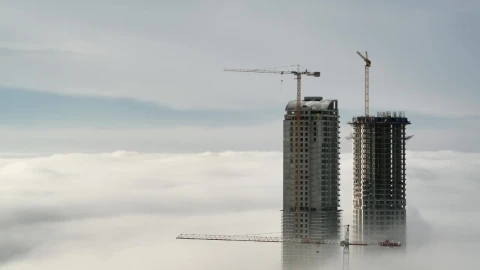 Free Video Stock Skyscraper Constructions Above The Clouds Live Wallpaper - Free Live Wallpaper
