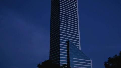 Free Video Stock Skyscrapers During Darkness Falls At Night Live Wallpaper - Free Live Wallpaper