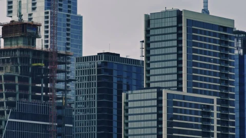 Free Video Stock Skyscrapers Of A Big City From Top To Bottom Live Wallpaper - Free Live Wallpaper