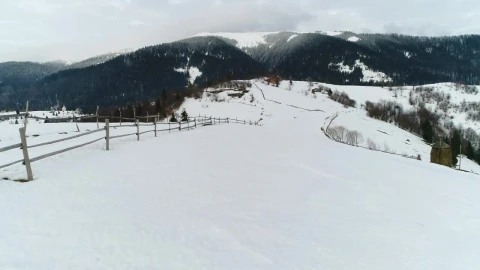 Free Video Stock Slope On A Winter Farm In The Mountains Live Wallpaper - Free Live Wallpaper