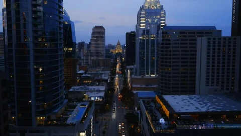 Free Video Stock Slow Aerial Travel Between The Skyscrapers Of A City Live Wallpaper - Free Live Wallpaper