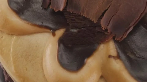 Free Video Stock Slowly Rotating Chocolate Cake Seen From Above Live Wallpaper - Free Live Wallpaper
