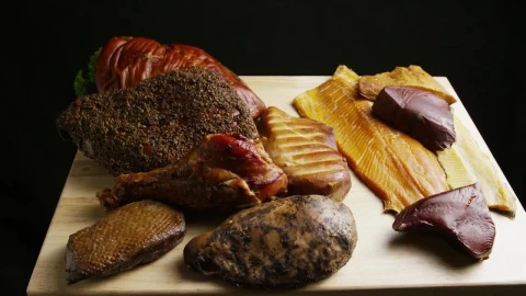 Free Video Stock Slowly Rotating Meat Of Various Kinds Live Wallpaper - Free Live Wallpaper
