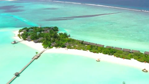 Free Video Stock Small Island Surrounded By Turquoise Sea Live Wallpaper - Free Live Wallpaper