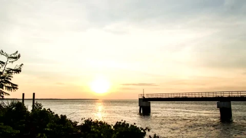 Free Video Stock Small Pier At Sunset Live Wallpaper - Free Live Wallpaper