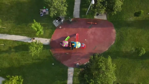 Free Video Stock Small Playground In The Middle Of A Large Park  LargeLive Wallpaper - Free Live Wallpaper