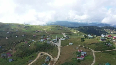 Free Video Stock Small Town Across A Cloudy Hill Live Wallpaper - Free Live Wallpaper