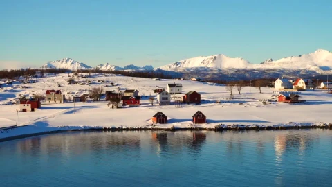 Free Video Stock Small Village In A Winter Landscape Live Wallpaper - Free Live Wallpaper
