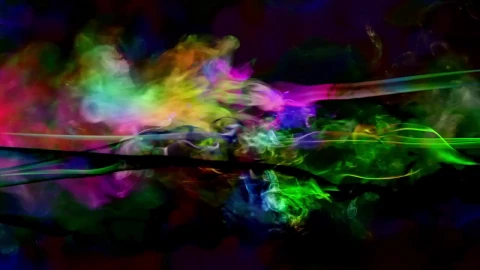 Free Video Stock Smoke Fluids Of Many Colors On Black Background Live Wallpaper - Free Live Wallpaper