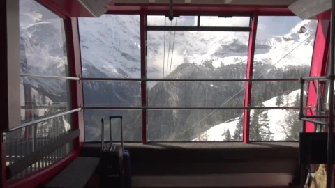 Free Video Stock Snow Capped Mountains Seen From Cable Car Station Live Wallpaper - Free Live Wallpaper