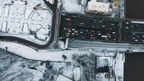 Free Video Stock Snow Covered Buildings By A Large Road Live Wallpaper - Free Live Wallpaper
