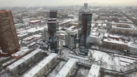 Free Video Stock Snow Covered Buildings In An Urban City Live Wallpaper - Free Live Wallpaper