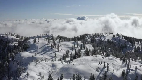 Free Video Stock Snow Covered Mountain Above The Clouds Live Wallpaper - Free Live Wallpaper