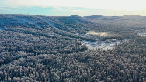 Free Video Stock Snow Covered Mountain Forest And Ski Resort Live Wallpaper - Free Live Wallpaper