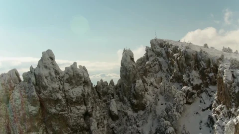 Free Video Stock Snow Covering The Top Of A Mountain Forest Live Wallpaper - Free Live Wallpaper