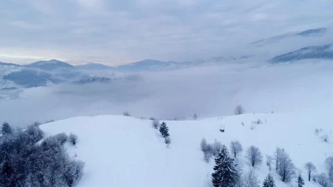 Free Video Stock Snow On The Mountain Aerial Landscape Live Wallpaper - Free Live Wallpaper
