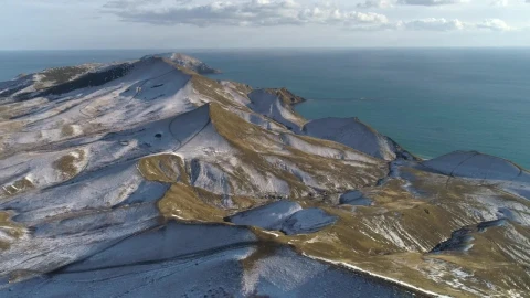 Free Video Stock Snow Topped Hills By The Ocean Live Wallpaper - Free Live Wallpaper