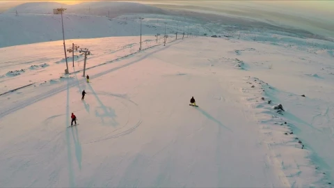 Free Video Stock Snowboarding Late In The Day Live Wallpaper - Free Live Wallpaper