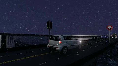 Free Video Stock Snowing In The Highway D Animation Live Wallpaper - Free Live Wallpaper