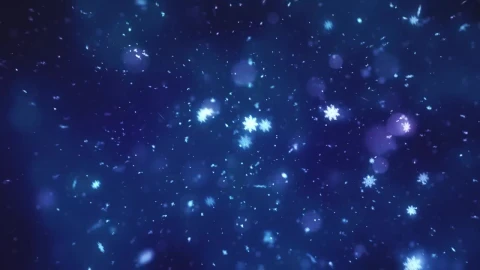 Free Video Stock Snowing Snowflakes On Dark Blue Background Live Wallpaper - Free Live Wallpaper