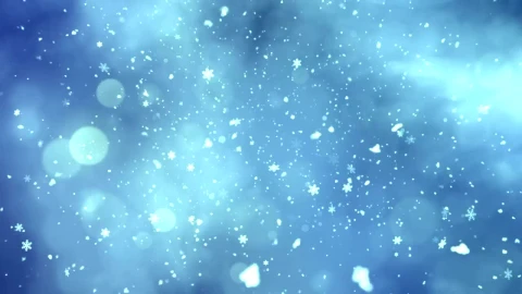 Free Video Stock Snowing Snowflakes On Blue Background Live Wallpaper - Free Live Wallpaper