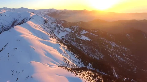 Free Video Stock Snowy Mountain Peak In The Sunset Live Wallpaper - Free Live Wallpaper