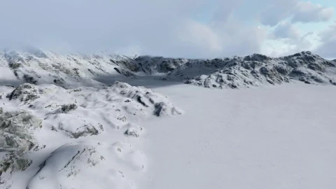 Free Video Stock Snowy Mountains And Cloudy Sky Render Live Wallpaper - Free Live Wallpaper