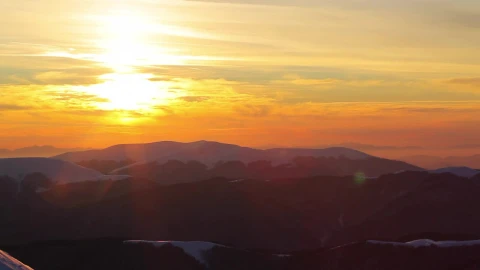Free Video Stock Snowy Mountains Landscape During Sunset Pan Shot Live Wallpaper - Free Live Wallpaper