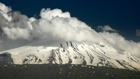 Free Video Stock Snowy Peak With Clouds Live Wallpaper - Free Live Wallpaper