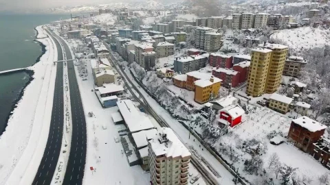 Free Video Stock Snowy Town Buildings In The City Live Wallpaper - Free Live Wallpaper