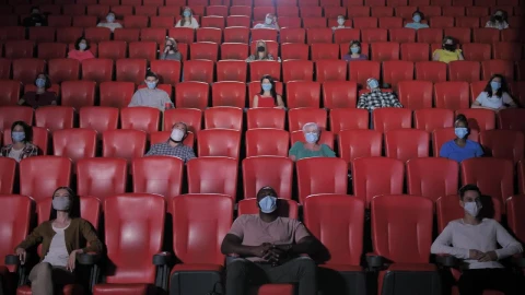 Free Video Stock Social Distancing Crowd In A Cinema Live Wallpaper - Free Live Wallpaper