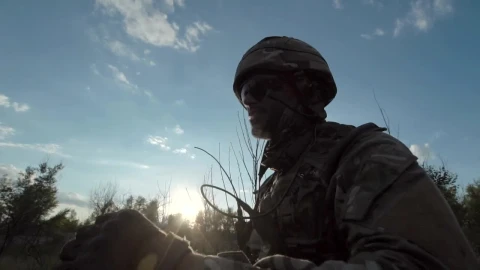 Free Video Stock Soldier With Sunglasses Smoking Outdoors Live Wallpaper - Free Live Wallpaper