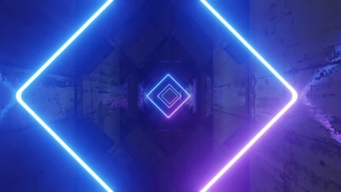 Free Video Stock Some Abstract Wooden Ruins With Neon Frames Live Wallpaper - Free Live Wallpaper
