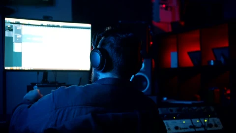 Free Video Stock Sound Engineer Working At His Recording Studio Live Wallpaper - Free Live Wallpaper