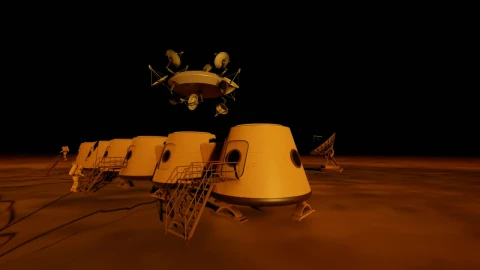 Free Video Stock Space Station On The Surface Of A Distant Planet Live Wallpaper - Free Live Wallpaper