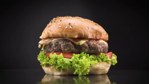 Free Video Stock Spinning Burger With Ketchup Live Wallpaper - Free Live Wallpaper