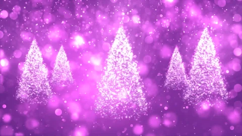 Free Video Stock Spinning Christmas Trees Spinning On Purple Background Live Wallpaper - Free Live Wallpaper