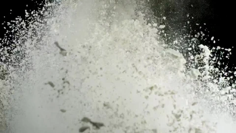 Free Video Stock Splash Of White Powder Against A Dark Screen Live Wallpaper - Free Live Wallpaper