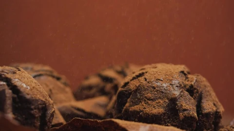 Free Video Stock Spread Chocolate Powder Over Chocolate Cupcakes Live Wallpaper - Free Live Wallpaper